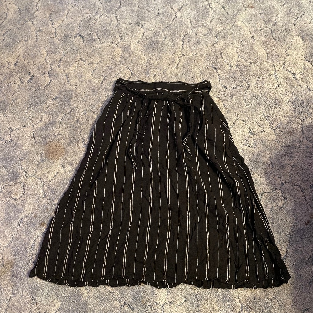 Striped skirt.
